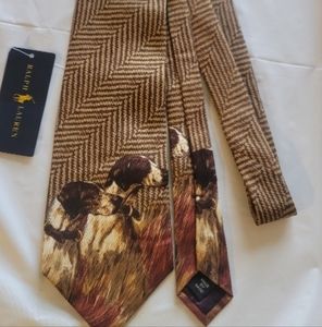 Polo Ralph Lauren Tie w/Hound dogs in field
